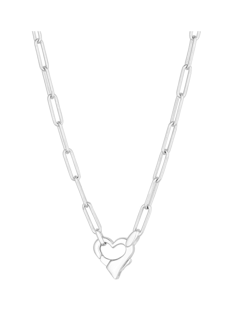 Simply Silver Sterling Silver Open Heart Closure Necklace - Image 1 of 1