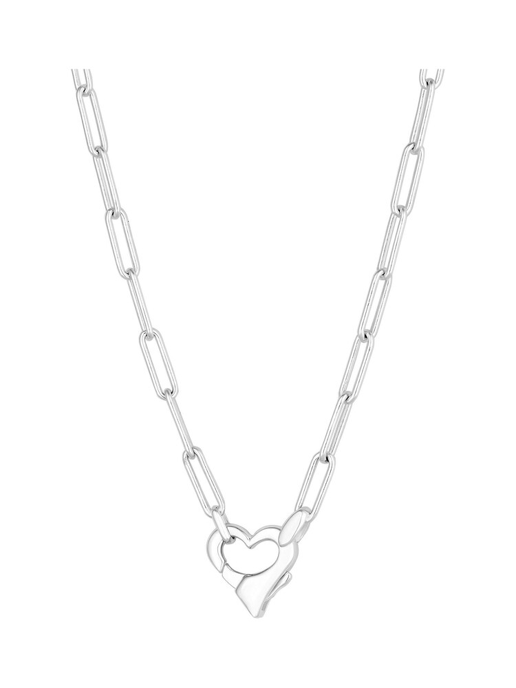 Simply Silver Sterling Silver Open Heart Closure Necklace - Image 1 of 1 Simply Silver Sterling Silver Open Heart Closure Necklace - Image 1 of 1