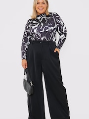 In The Style Black Jess Millichamp Wide Leg Trousers - Image 2 of 4