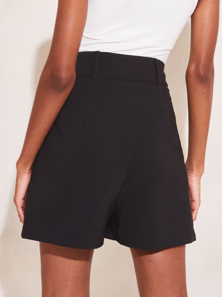 Lipsy Black High Waisted Tailored Summer Shorts - Image 2 of 4