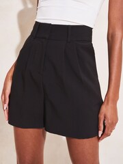 Lipsy Black High Waisted Tailored Summer Shorts - Image 4 of 4