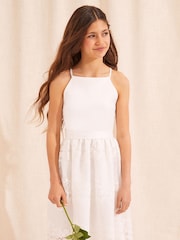 Lipsy Ivory Lace Skirt Occasion Dress - Image 1 of 4