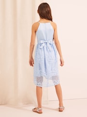 Lipsy Blue Lace Skirt Occasion Dress - Image 2 of 4
