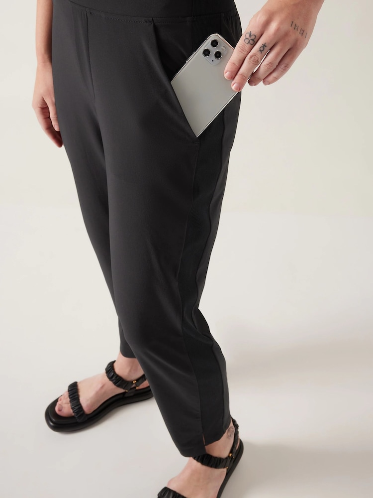 Zwart - Athleta - Brooklyn - Vederlichte enkellange broek met halfhoge taille - Image 3 of 4