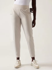 Athleta Cream Brooklyn Mid Rise Featherweight Ankle Trousers - Image 1 of 1