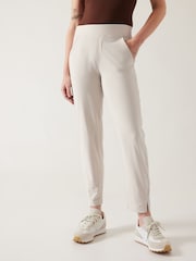 Athleta Cream Brooklyn Mid Rise Featherweight Ankle Trousers - Image 2 of 6