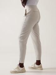 Athleta Cream Brooklyn Mid Rise Featherweight Ankle Trousers - Image 4 of 6