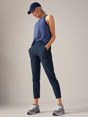 Blauw - Athleta - Brooklyn - Vederlichte enkellange broek met halfhoge taille - Image 1 of 4