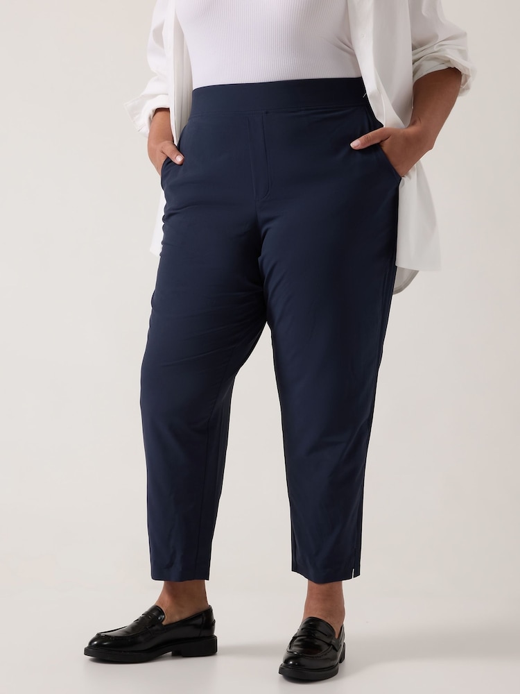 Athleta Blue Brooklyn Mid Rise Featherweight Ankle Trousers - Image 1 of 6 Athleta Blue Brooklyn Mid Rise Featherweight Ankle Trousers - Image 1 of 6
