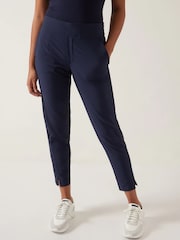 Blauw - Athleta - Brooklyn - Vederlichte enkellange broek met halfhoge taille - Image 2 of 4