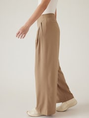 Athleta Brown Brooklyn Mid Rise Lightweight Wide Leg Trousers - Image 3 of 5