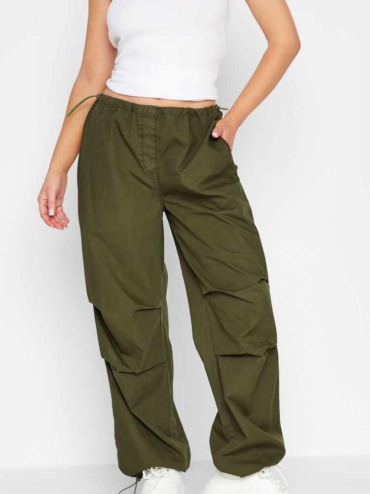 PixieGirl Petite Green Petite Parachute Trousers - Image 2 of 5 PixieGirl Petite Green Petite Parachute Trousers - Image 2 of 5