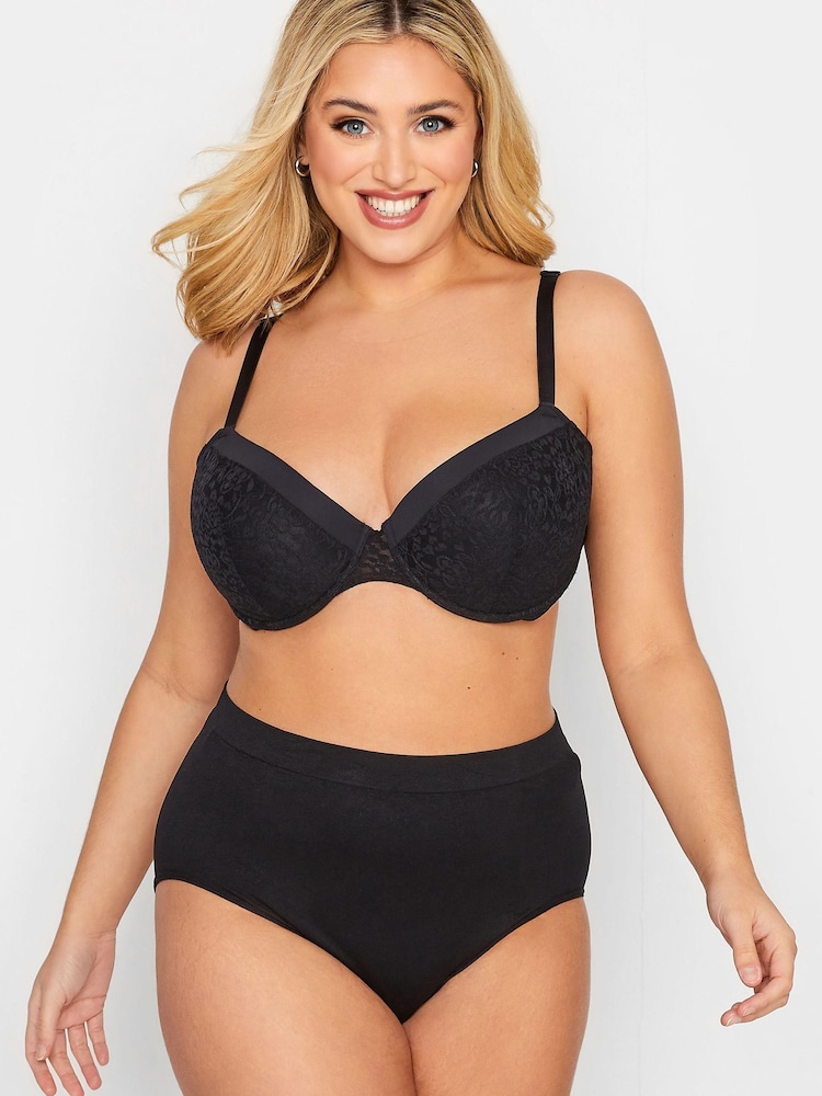 Yours Curve Spitzen-BHs im 2er-Pack mit Kontrastdesign und tiefem Ausschnitt - Bild 4 von 4