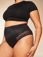 Lipsy Black Sculpt Medium Tummy Control Shapewear High Waist Brief - Image 3 of 4