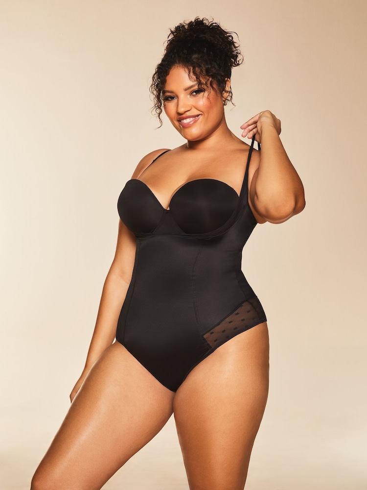 Schwarz - Lipsy Sculpt Shapewear Body mit Bauchansatz Wear Your Own Bra Body - Bild 4 von 4 Schwarz - Lipsy Sculpt Shapewear Body mit Bauchansatz Wear Your Own Bra Body - Bild 4 von 4