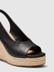 Novo Black Regular Fit Ocean Slingback Espadrille Wedge - Image 3 of 4