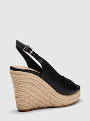 Novo Black Regular Fit Ocean Slingback Espadrille Wedge - Image 4 of 4