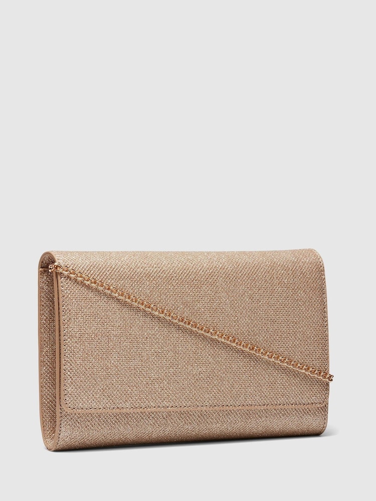 Novo Gold Arcadia Glitter Clutch Bag - Image 2 of 4
