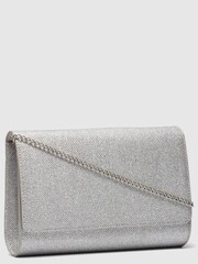 Novo Silver Arcadia Glitter Clutch Bag - Image 1 of 4
