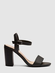Novo Black Wide FIt Mills Block Heel Sandal - Image 1 of 3
