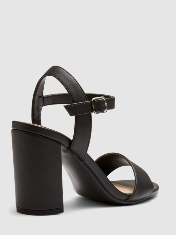Novo Black Wide FIt Mills Block Heel Sandal - Image 2 of 3