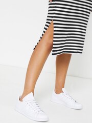 NOISY MAY Black and White Oversized Midi T-Shirt Dress - Image 4 of 5