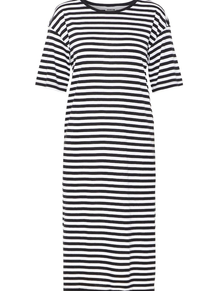 NOISY MAY Black and White Oversized Midi T-Shirt Dress - Image 5 of 5
