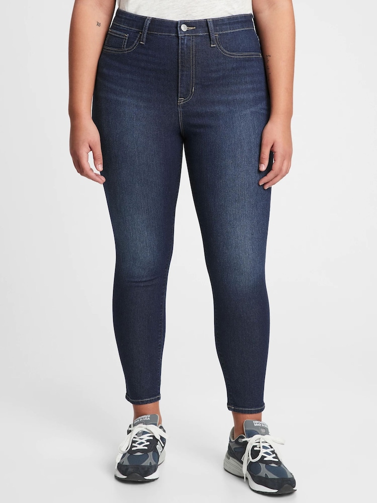Gap Dark Blue High Waisted Stretch Jeggings - Image 2 of 8