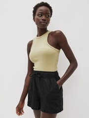 Gap Black High Rise Pull On Utility Shorts - Image 1 of 4