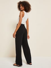 Friends Like These Black Jersey Wide Leg Trousers - Image 2 of 4
