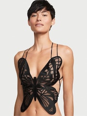 Victoria's Secret Black Embroidered Embroidered Corset Bra Top - Image 1 of 3