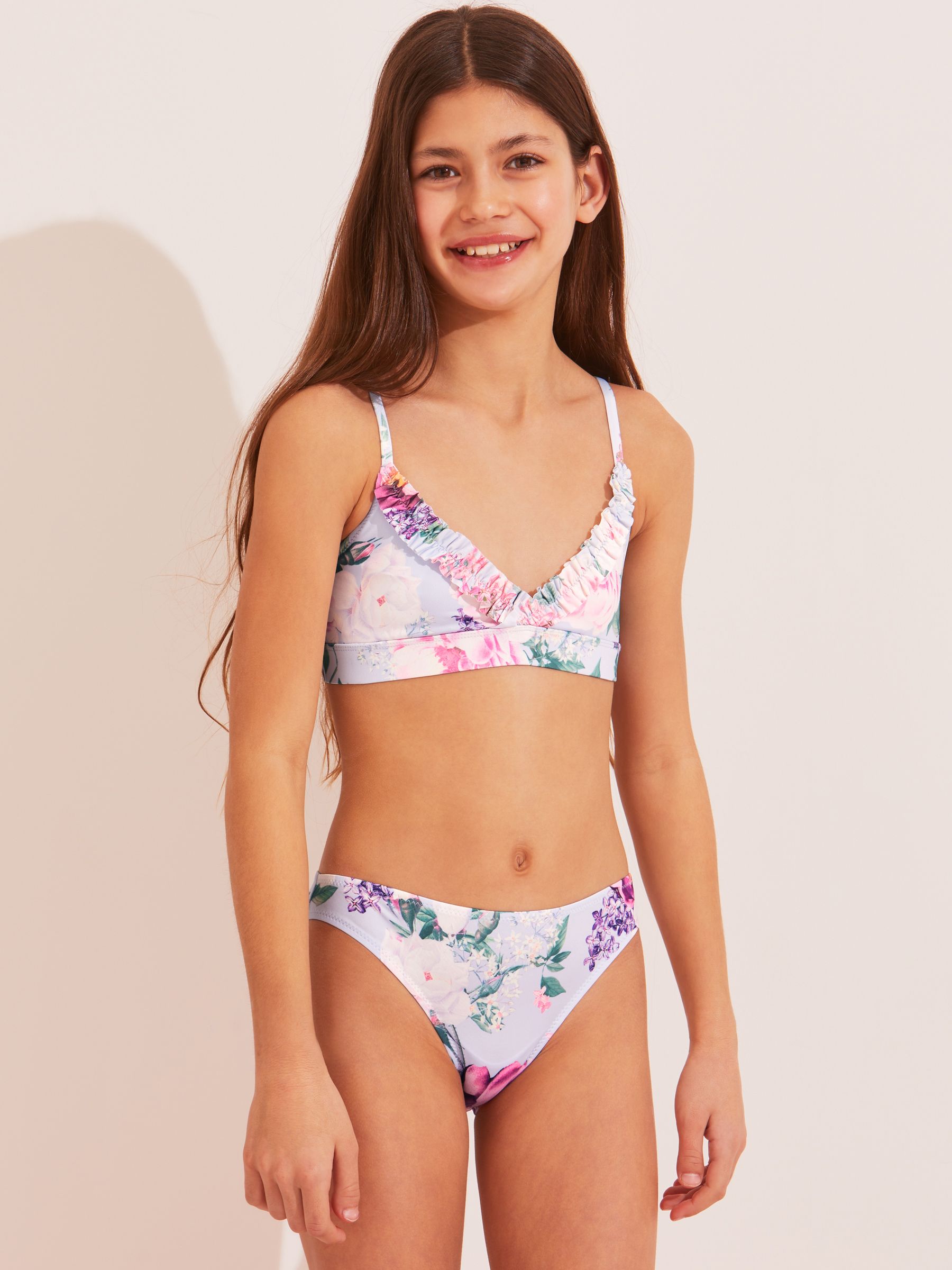 Buy Lipsy Blue Ruffle Bikini from Next Luxembourg