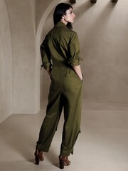 Banana Republic Green Paola Utility Jumpsuit - Image 2 of 5