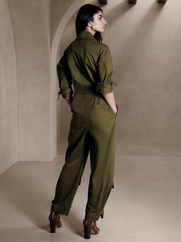 Banana Republic Green Paola Utility Jumpsuit - Image 2 of 5