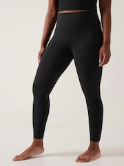Athleta Black 7/8 Length Salutation High Waisted Pocket Leggings - Image 4 of 5