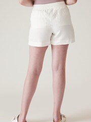 Athleta Blue Mid Rise Linen Shorts - Image 2 of 2