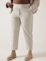 Athleta Cream Endless Mid Rise Taper Trousers - Image 4 of 7