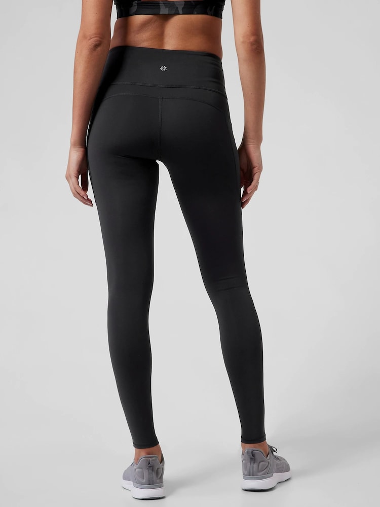 Черный - Леггинсы Athleta Saluation High Waisted Pocket Leggings - Изображение 2 из 5