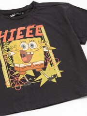 Vanilla Underground Grey SpongeBob SquarePants Cropped T-Shirt - Image 2 of 5