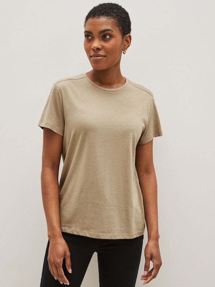 Banana Republic Brown Tissue-Weight Crew-Neck T-Shirt - Image 1 of 1