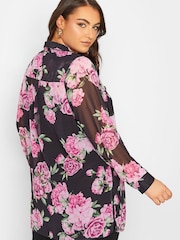 Yours Curve Black London Boyfriend Shirt - Image 3 of 4