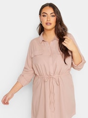 Pink - Yours Curve Utility-Tunika mit Leinenanteil - Bild 1 von 4