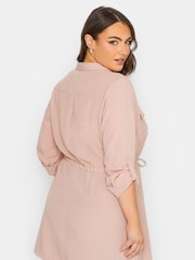 Pink - Yours Curve Utility-Tunika mit Leinenanteil - Bild 3 von 4