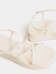Yours Curve White Extra-Wide Fit Strappy Flatform - Image 5 of 5