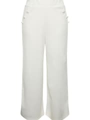 Yours Curve White London Button Detail Trouser - Image 1 of 3