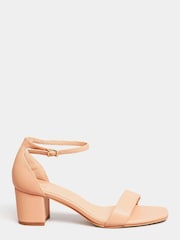 Long Tall Sally Nude PU Block Heel Sandal - Image 3 of 5
