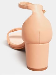 Long Tall Sally Nude PU Block Heel Sandal - Image 4 of 5