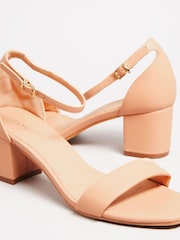 Long Tall Sally Nude PU Block Heel Sandal - Image 5 of 5
