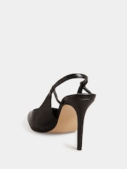 Long Tall Sally Black Sling Back Court Shoe - Image 4 of 5