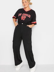 Yours Curve Black Cargo Jean - Image 3 of 6